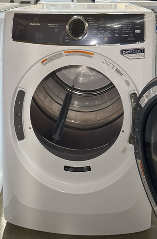 Electrolux 27 inch dryer ELFG7637AW interior drum capacity, open box