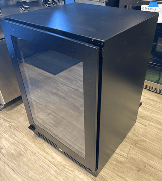 24 Inch Panel Ready Freestanding/Built-In Under Counter Single Zone Beverage Center, corner view, open box
