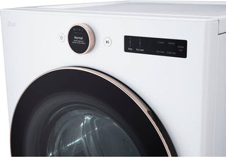 LG DLGX6501W 7.4 Cu. Ft. Smart Gas Dryer with TurboSteam in White - Stock Photo