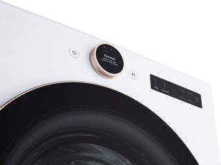 LG DLGX6501W 7.4 Cu. Ft. Smart Gas Dryer with TurboSteam in White - Stock Photo