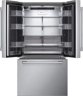 LG STUDIO SRFB27S3 36" Counter-Depth French Door Refrigerator - Interior view, Stainless steel