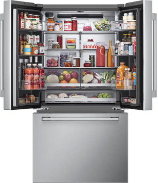 LG STUDIO SRFB27S3 36" Counter-Depth French Door Refrigerator - Interior view, Stainless steel