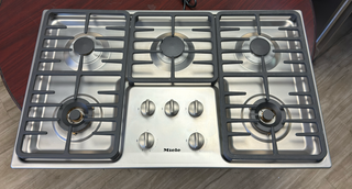 Miele KM3475G  36" Stainless Steel Gas Cooktop - Open Box, 5 Sealed Burners