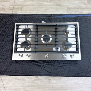 JennAir JGC3536GS 36 inch 5-Burner Gas Cooktop, Front View - Open Box | Appliance Key
