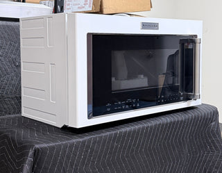 Whirlpool KMHC319EWH 1.9 cu. ft. Over-the-Range Convection Microwave, Front View, Side View - Open Box | Appliance Key