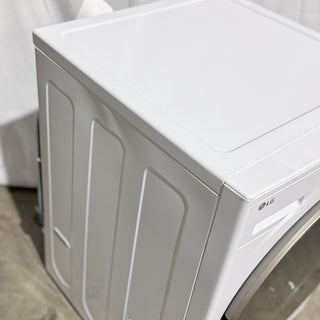 LG WM6500HWA 27 inch Front Load Washer, Corner View (Side Dent) - Open Box | Appliance Key