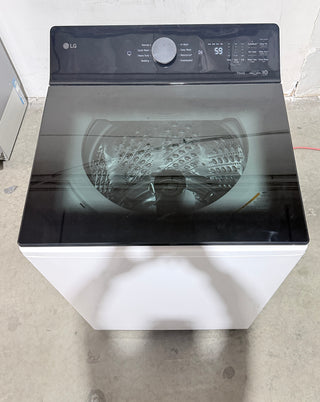LG WT8405CW 5.3 Cu. Ft. Mega Capacity Smart Top Load Washer, Open box, top view