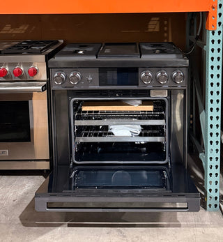 Open Box Dacor DOP36M94DLM Dual-Fuel Range Interior with True Convection and Glide Racks