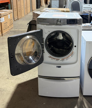 Maytag MHW8630HW 5.0 Cu Ft Stainless Steel Drum with Stacking Kit Installed – Open Box