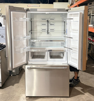 36 Inch Freestanding French Door Smart Refrigerator - Stainless steel, interior view
