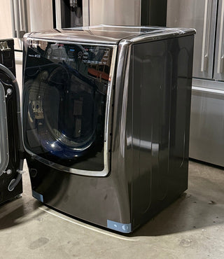 LG DLEX9500K 29 inch Electric Steam Dryer, Left Side View, Open Box