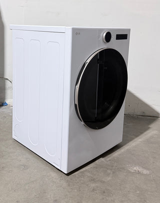 LG DLGX6501W 7.4 Cu. Ft. Smart Gas Dryer with TurboSteam in White - Open Box, side view
