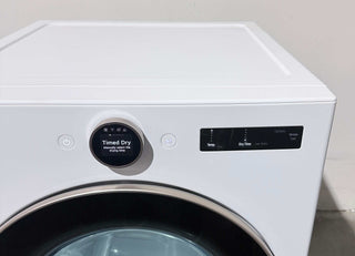 LG DLGX6501W 7.4 Cu. Ft. Smart Gas Dryer with TurboSteam in White - Open Box, control panel