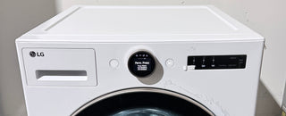 LG WM6500HWA 27 inch Front Load Washer - Open Box, control panel, knob