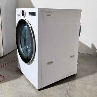 LG WM6500HWA 27 inch Front Load Washer - Open Box, side panel and corner view