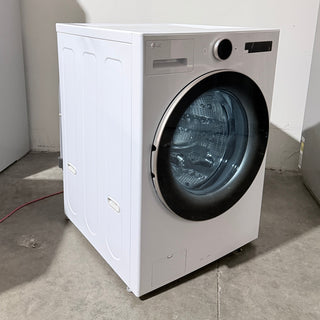 LG WM6500HWA 27 inch Front Load Washer - Open Box, side panel and corner view