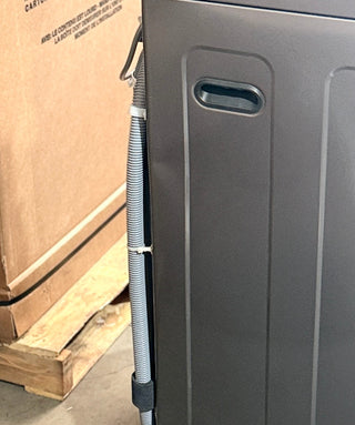 Open Box LG STUDIO WSEX200HNA WashTower right side panel with dent in Noble Steel finish