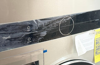 Open Box LG STUDIO WSEX200HNA WashTower control panel and user interface in Noble Steel