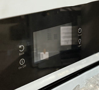 Frigidaire GCWG2438AF 24 inch single wall oven control panel close-up – stainless steel – open box 