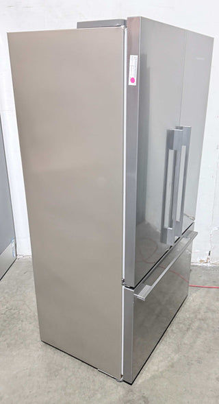 Fisher & Paykel RF201ADX5 N 36" 20.1 Cu. Ft. French Door Refrigerator Freezer in Stainless Steel - Open Box, side view