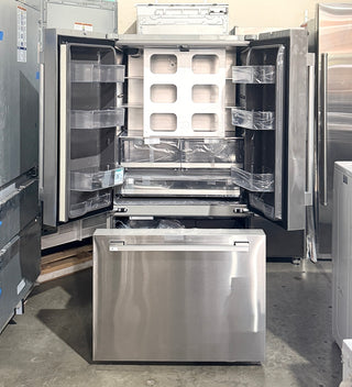 LG STUDIO SRFB27S3 36" Counter-Depth French Door Refrigerator - Interior view, Stainless steel