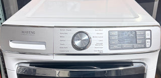 Maytag MHW8630HW 27 inch Front Load Washer with Pedestal - Open Box, interior view, control panel