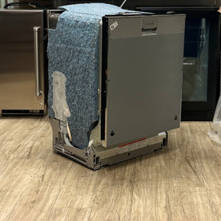 Thermador DWHD660EPR 24” panel-ready dishwasher, side view angle