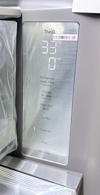 LG STUDIO SRFB27S3 36 inch Counter Depth French Door Refrigerator - Open Box, touchpad panel