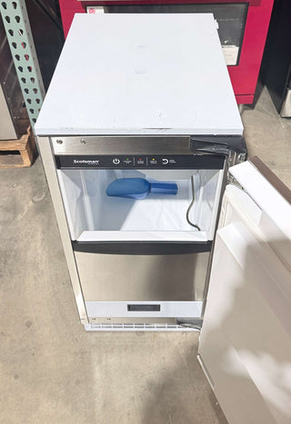 Scotsman SRNP110A-1SS 15" Undercounter Nugget Ice Machine with Drain Pump - Open Box, interior view