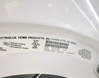 Electrolux ELFG7637AW 27 inch Front Load Gas Dryer, serial number