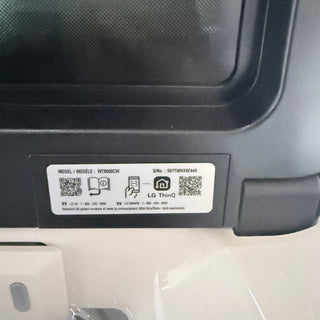LG WT8600CW 27 inch Top Load Washer with TurboWash3D, serial number