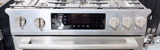 Bosch HDIP054U 30" Benchmark Dual-Fuel Slide-In Range in Stainless Steel - Open Box, knob and control panel
