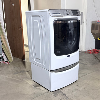 Maytag MHW8630HW 27" Front Load Washer with Pedestal, Side View - Open Box | Appliance Key