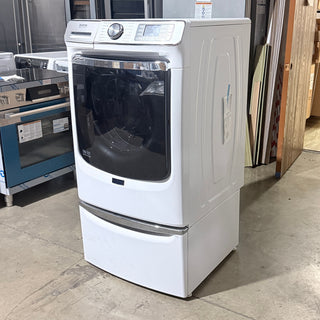 Maytag MHW8630HW 27" Front Load Washer with Pedestal, Side View - Open Box | Appliance Key