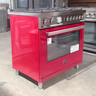 Bertazzoni PROF366GASROT 36 inch Professional Gas Range, Side View - Open Box | Appliance Key