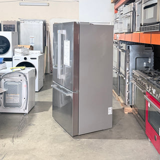 LG STUDIO SRFB27S3 36 inch Counter Depth French Door Refrigerator, Side View - Open Box | Appliance Key