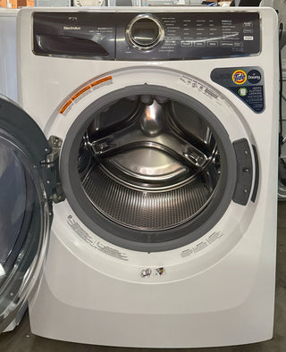 Electrolux 27-inch Front Load Washer with 4.5 cu. ft. capacity, white, Interior drum, Model ELFW7637AW (Open Box)