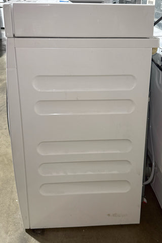 Miele 24-inch Front Load Washer with 2.26 cu. ft. capacity, white, Stacking kit Included, side view, Model WXR860WCS (Open Box)