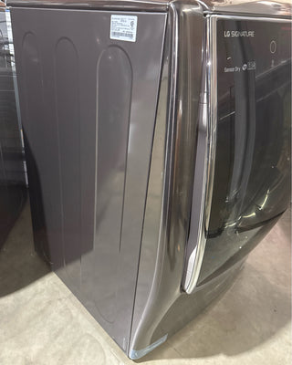 LG smart dryer DLEX9500K 29 inch electric dryer side profile open box condition