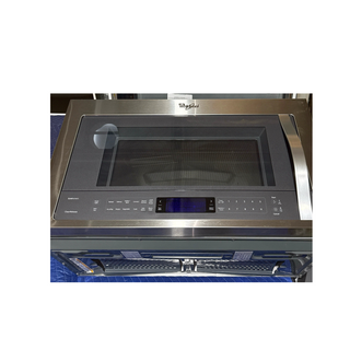 Whirlpool 1.9 cu. ft. over the range microwave interior cavity with turntable and LED lighting, Model WMH76719CS (Open Box)