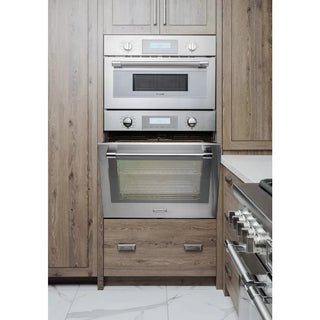 Thermador Professional PODMC301W 30 inch Combination Oven, Front View - (Stock Photo)